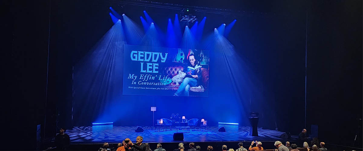 Geddy Lee 'My Effin' Life In Conversation' Tour Pictures - Théâtre Maisonneuve - Montreal, Quebec, Canada - November 21st, 2023